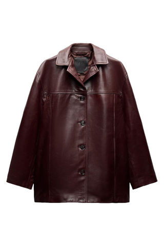 Zara Leather Jacket Zw Collection