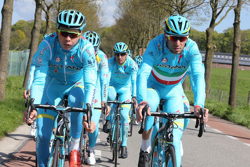 Vincenzo Nibali loosens up with a training ride on Wednesday.