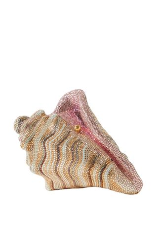 Mermaidcore: Judith Leiber Conch Shell crystal-embellished gold-tone clutch