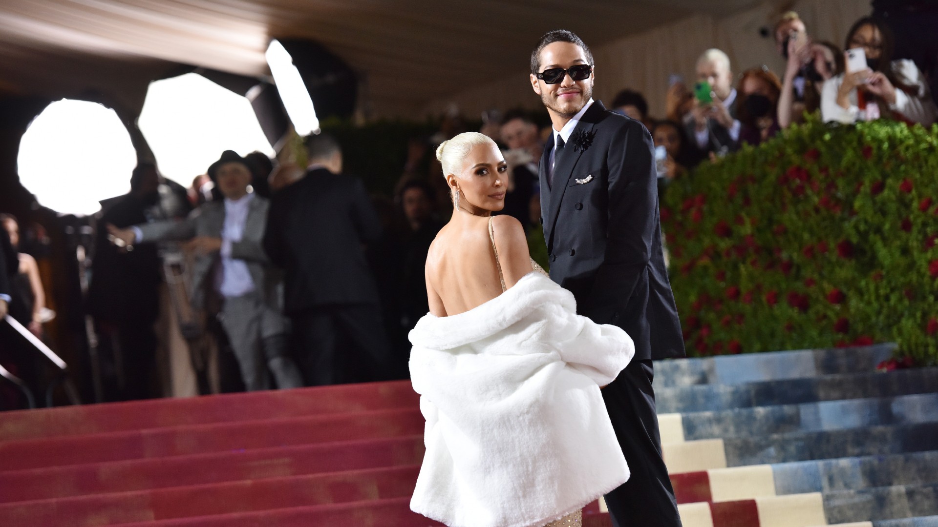 kim kardashian and pete davidson at the met gala