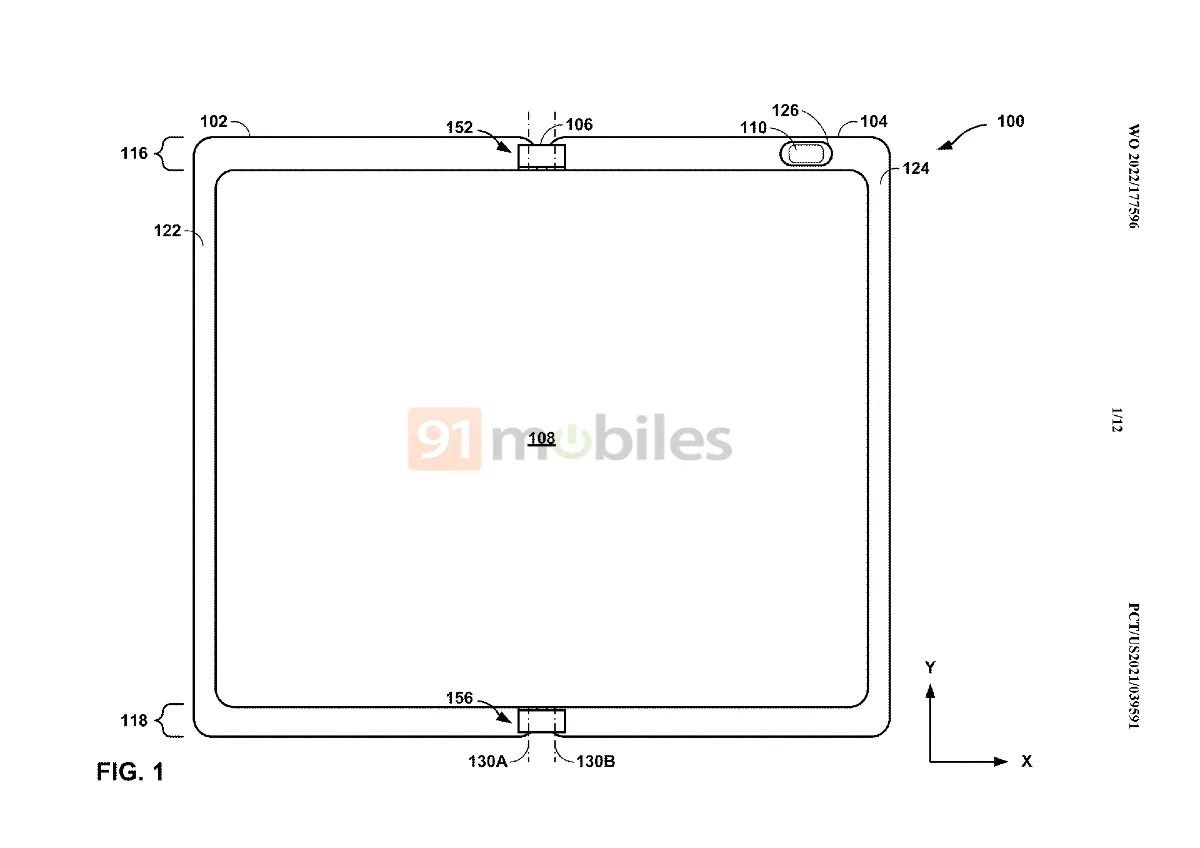Alleged patents for a foldable Google device