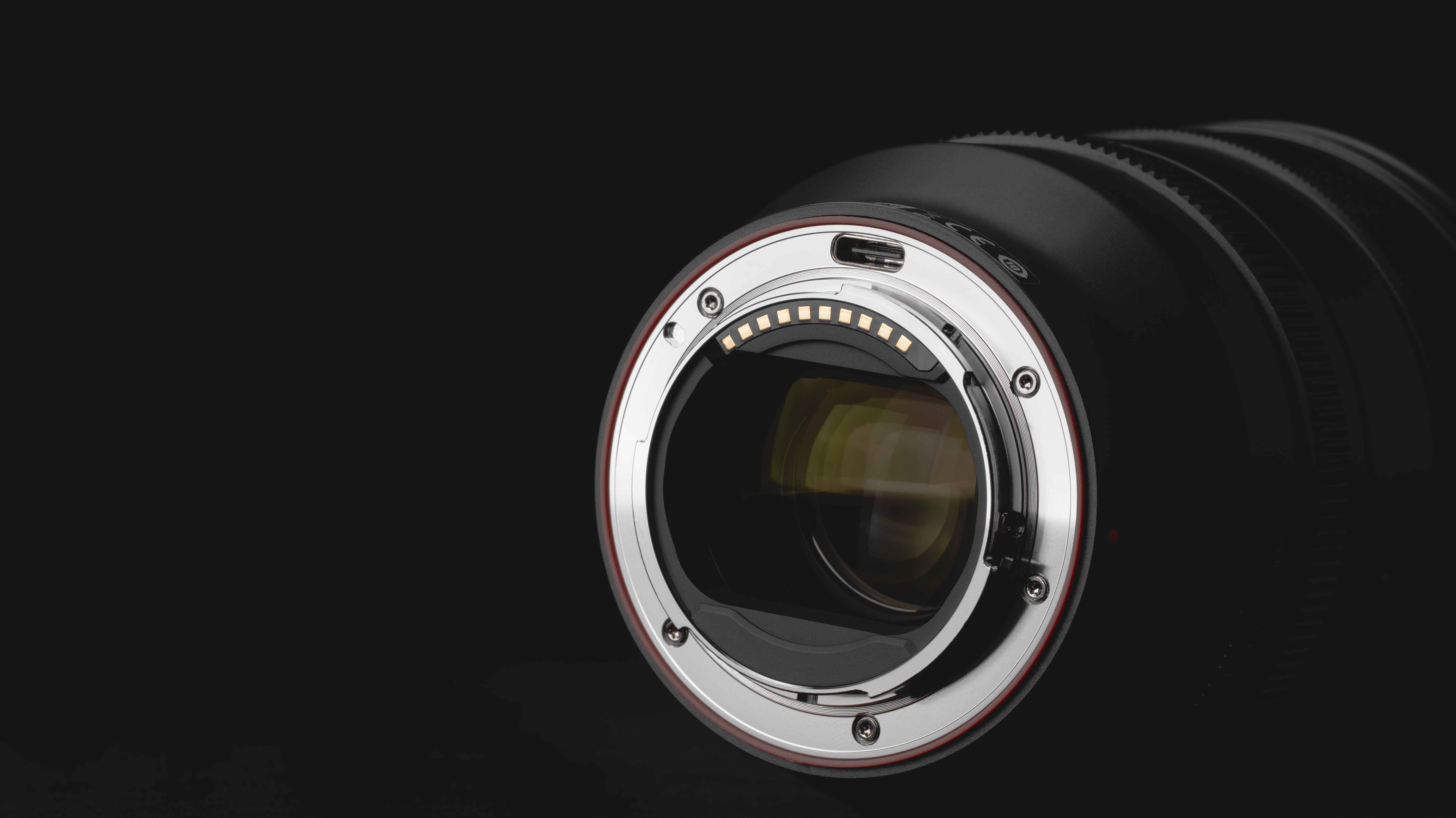 Viltrox AF 50mm f/1.4 Pro lens on a black background