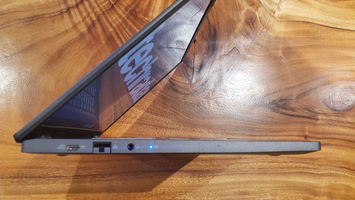 a dark laptop opened