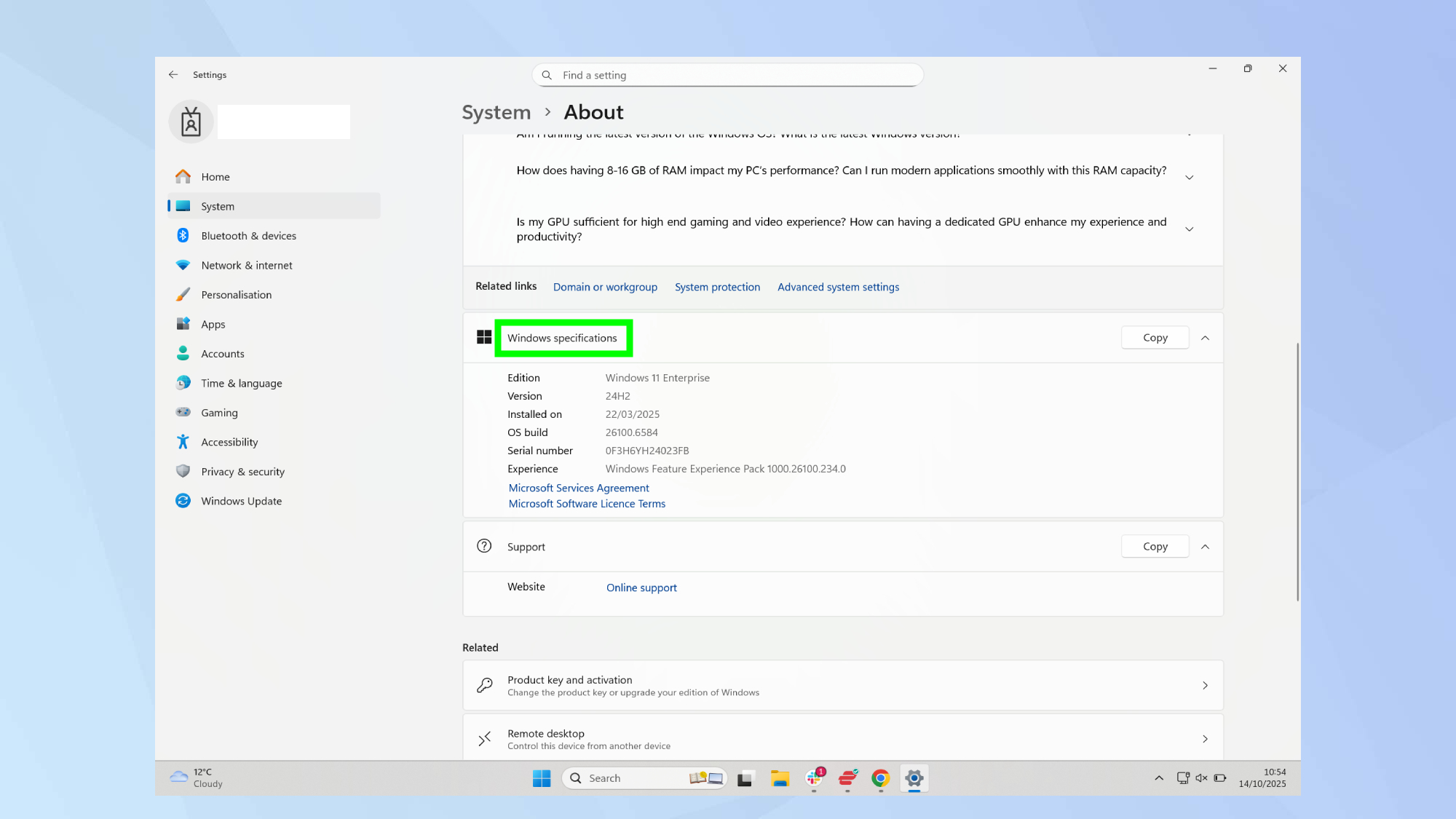 Microsoft Windows 11 specifications