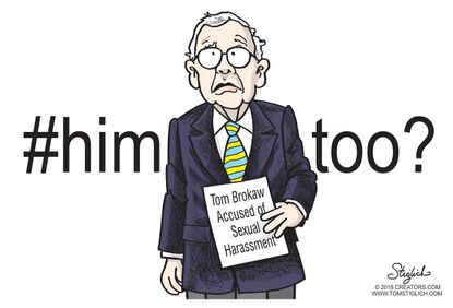 Editorial cartoon U.S. Tom Brokaw allegations MeToo