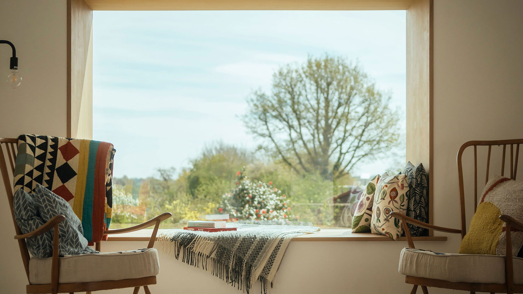 large picture window with window seat