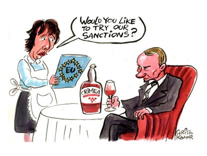 Political cartoon Putin Sanctions