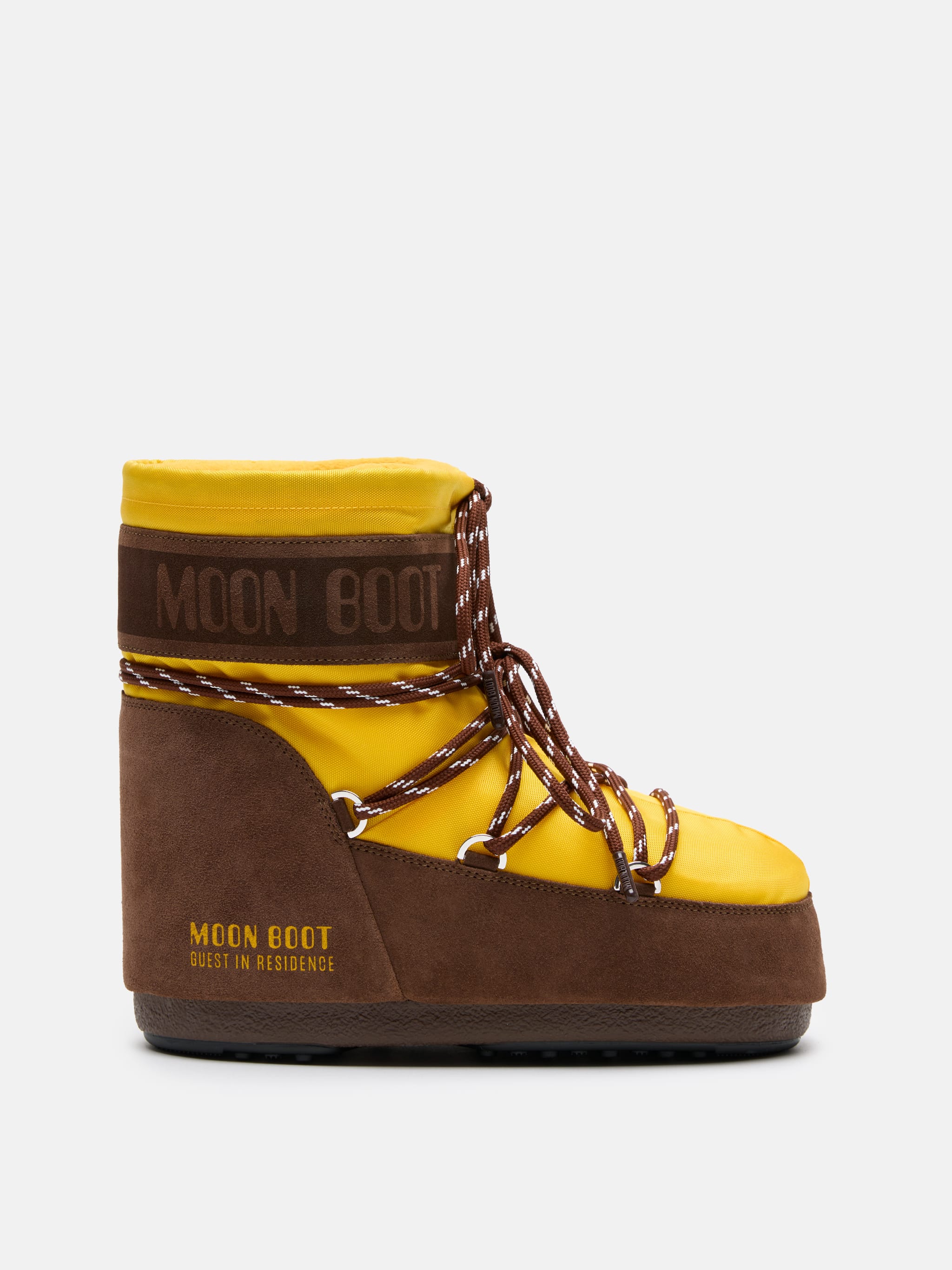Moon Boot X Guest in Residence Icon Low Nylon Sunflower &amp;amp; Cocoa Boots
