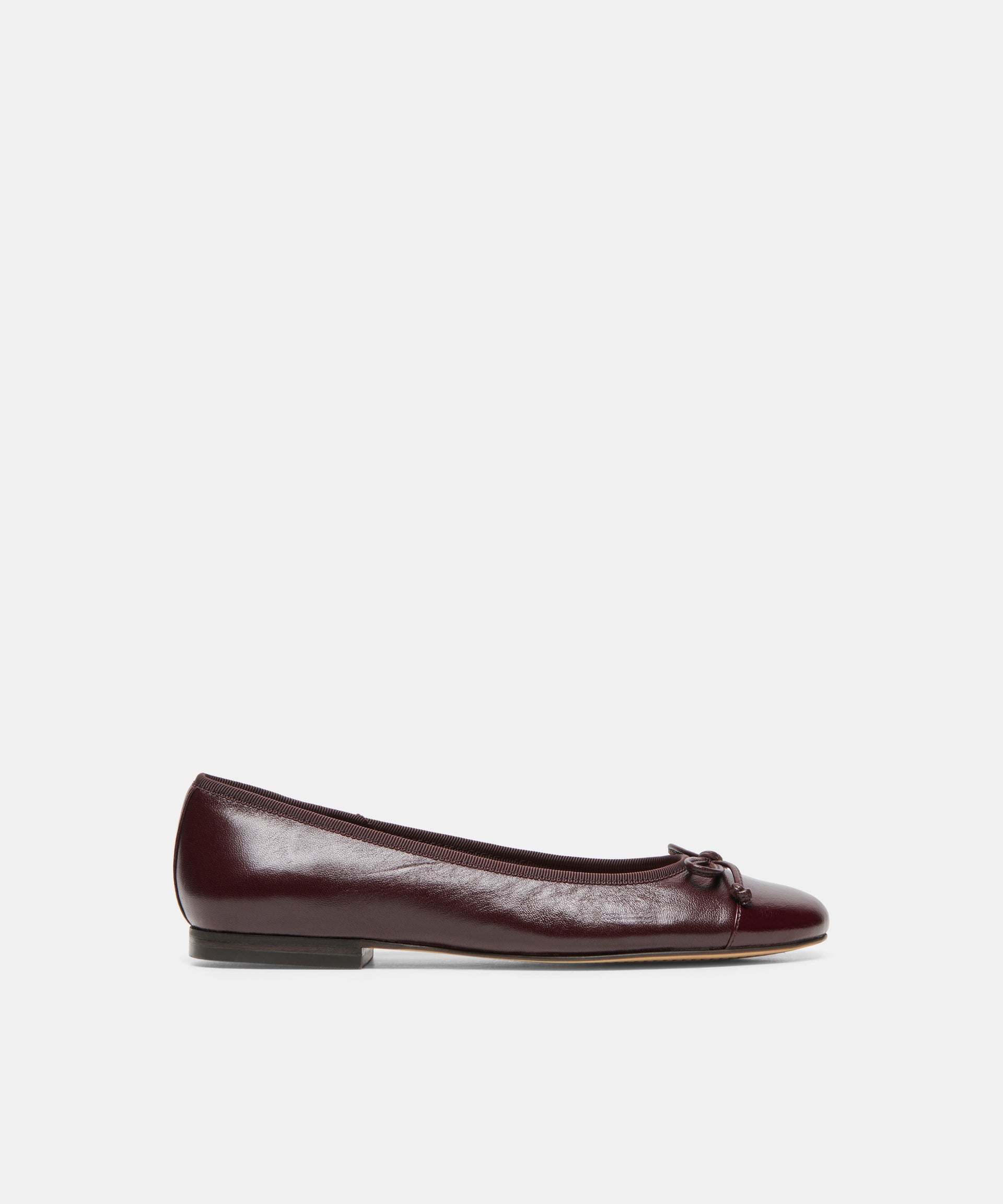 Ritla Captoe Ballet Flats Black Cherry Leather