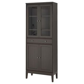 IDANÄS High cabinet dark brown stained