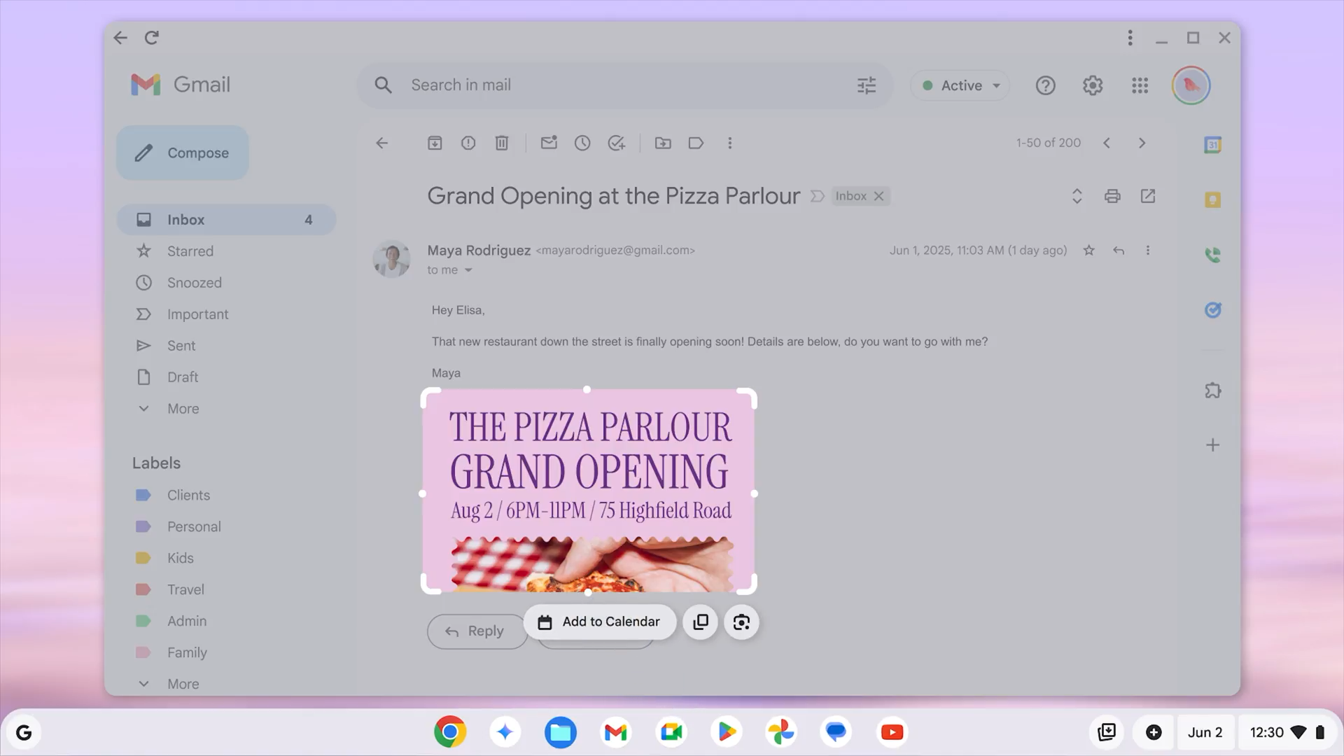 A Google PR image showcasing Gemini's new text capture functionality.