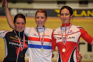 Women's scratch race podium national track championships 2008