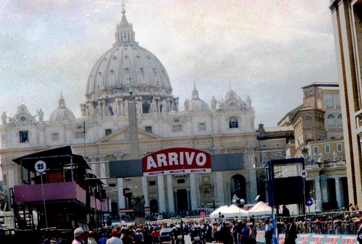 In 2000, the Giro started with a time trial in Rome, finishing in front of St Peter's Basilica in Vatican City