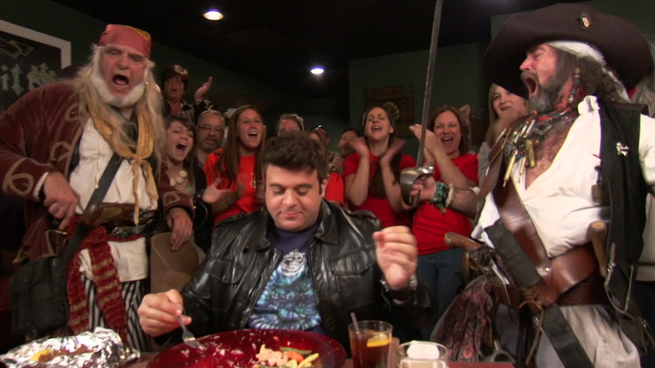Adam Richman eating the Davy Jones Locker Challenge