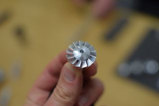 A photo of a Dyson prototype part