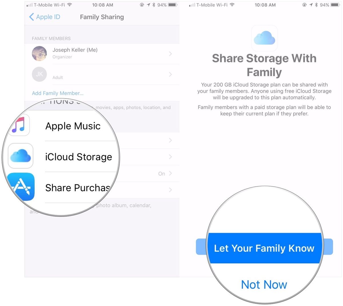 How To Access Family Shared Icloud Storage