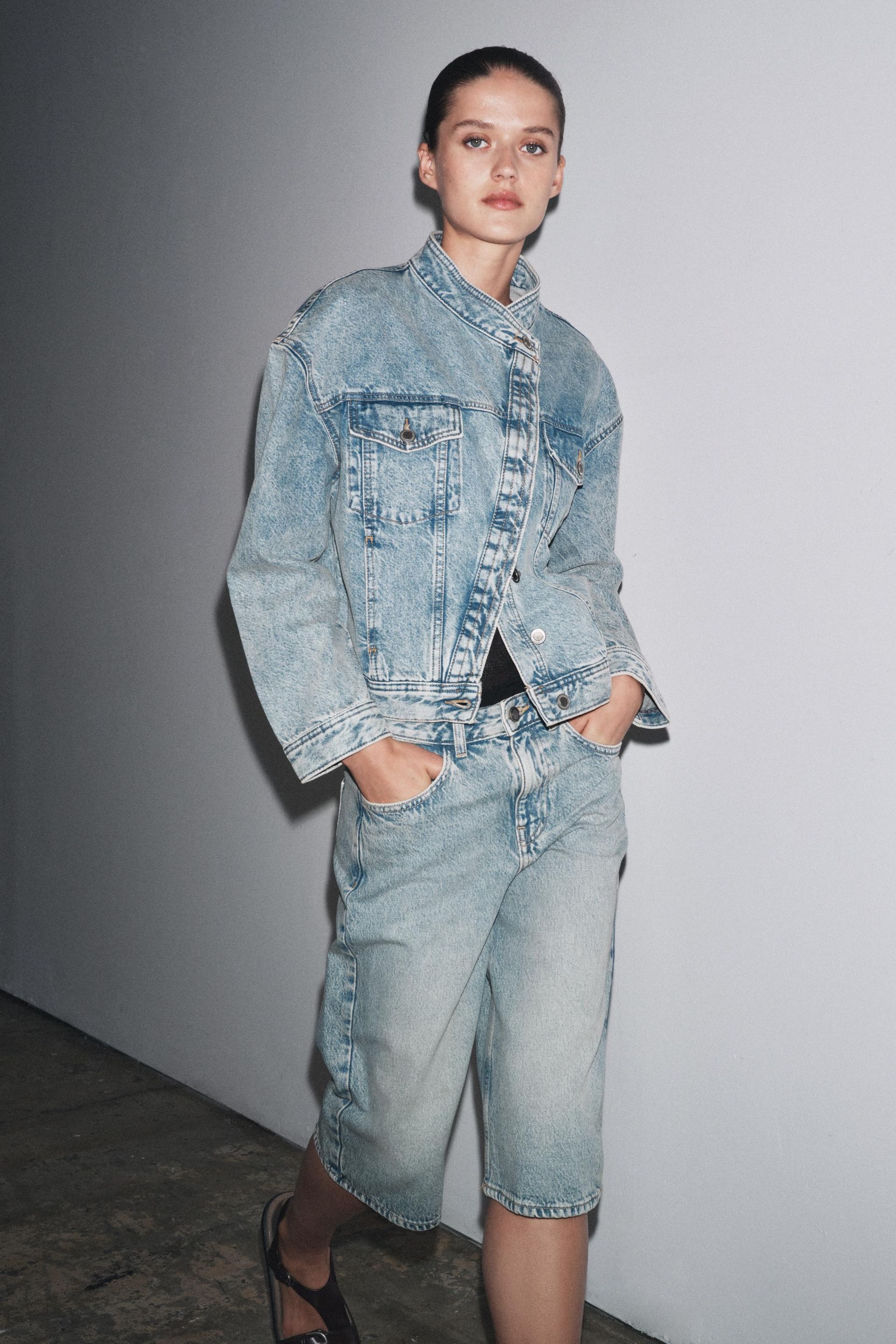 Zw Collection Crossover Denim Jacket