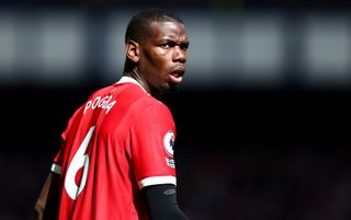 Midfielder Paul Pogba playing for Manchester United