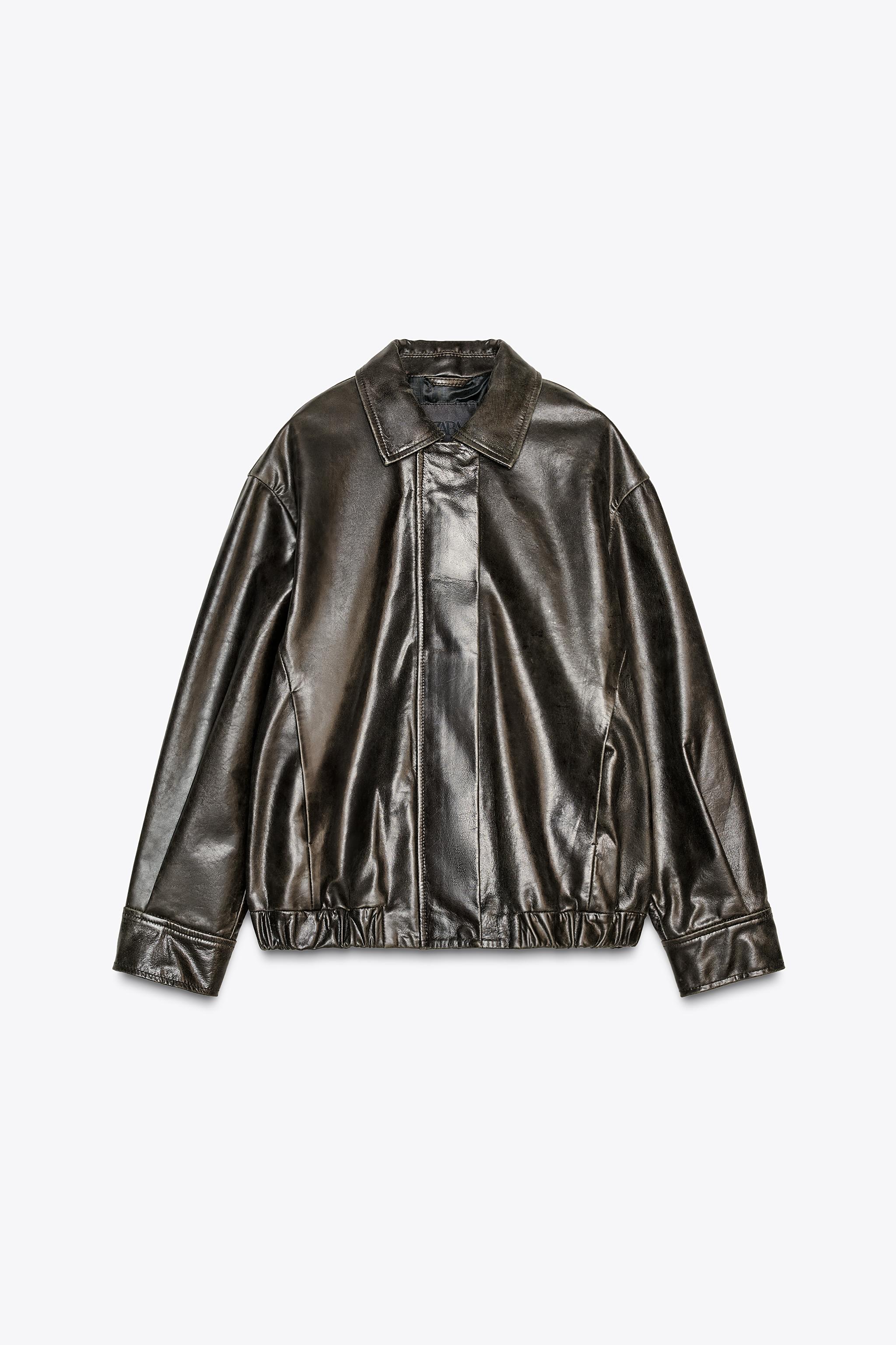 100% Leather Bomber Zw Collection Limited Edition