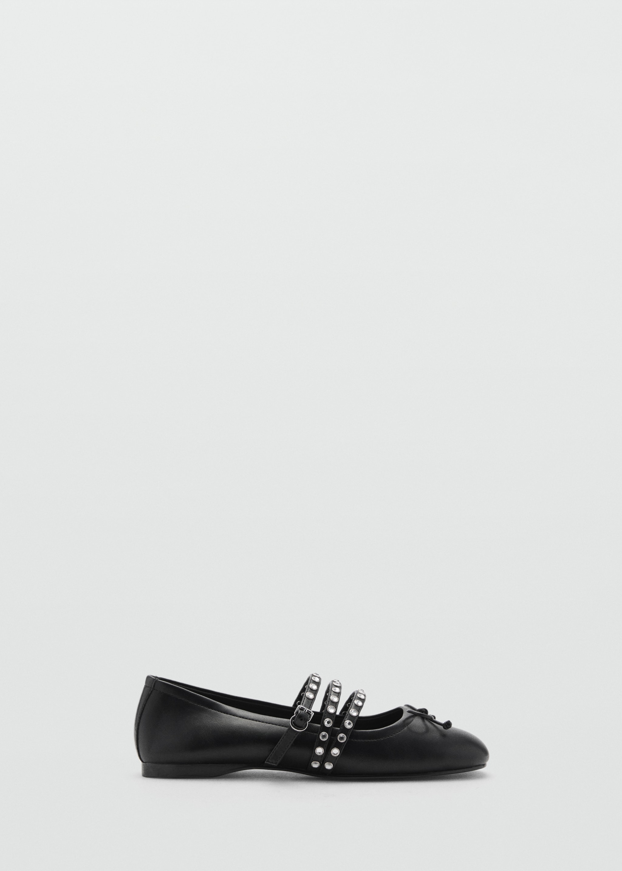 Studded Ballet Flats With Straps - Women | Mango Usa