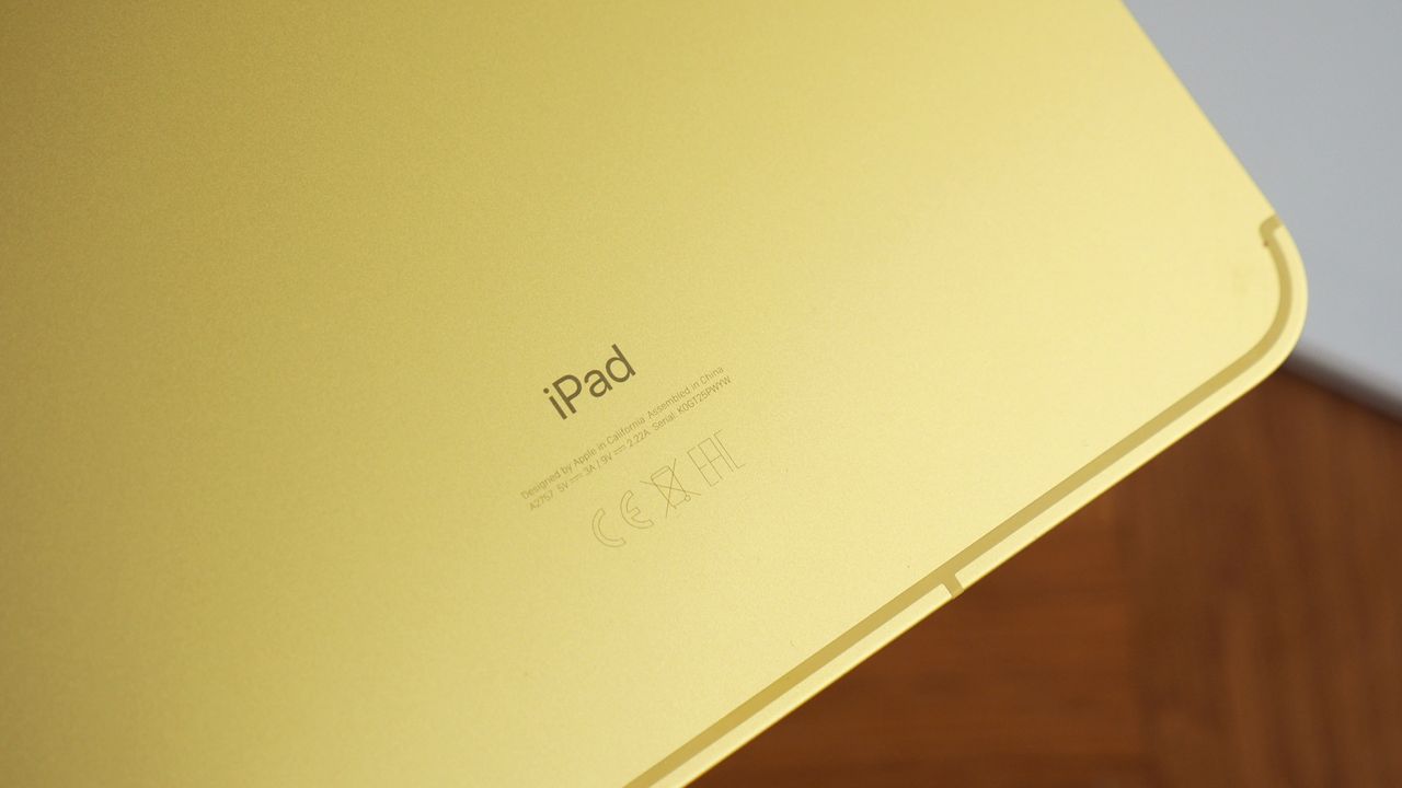 Apple iPad 10th Gen (2022) in yellow finish