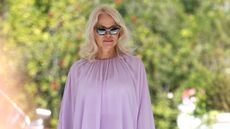 Pamela Anderson in Venice wearing Lilac
