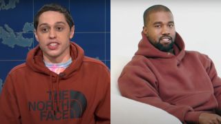 screenshot of Pete Davidson and Kanye West