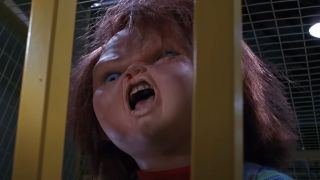 Chucky screaming in a machine