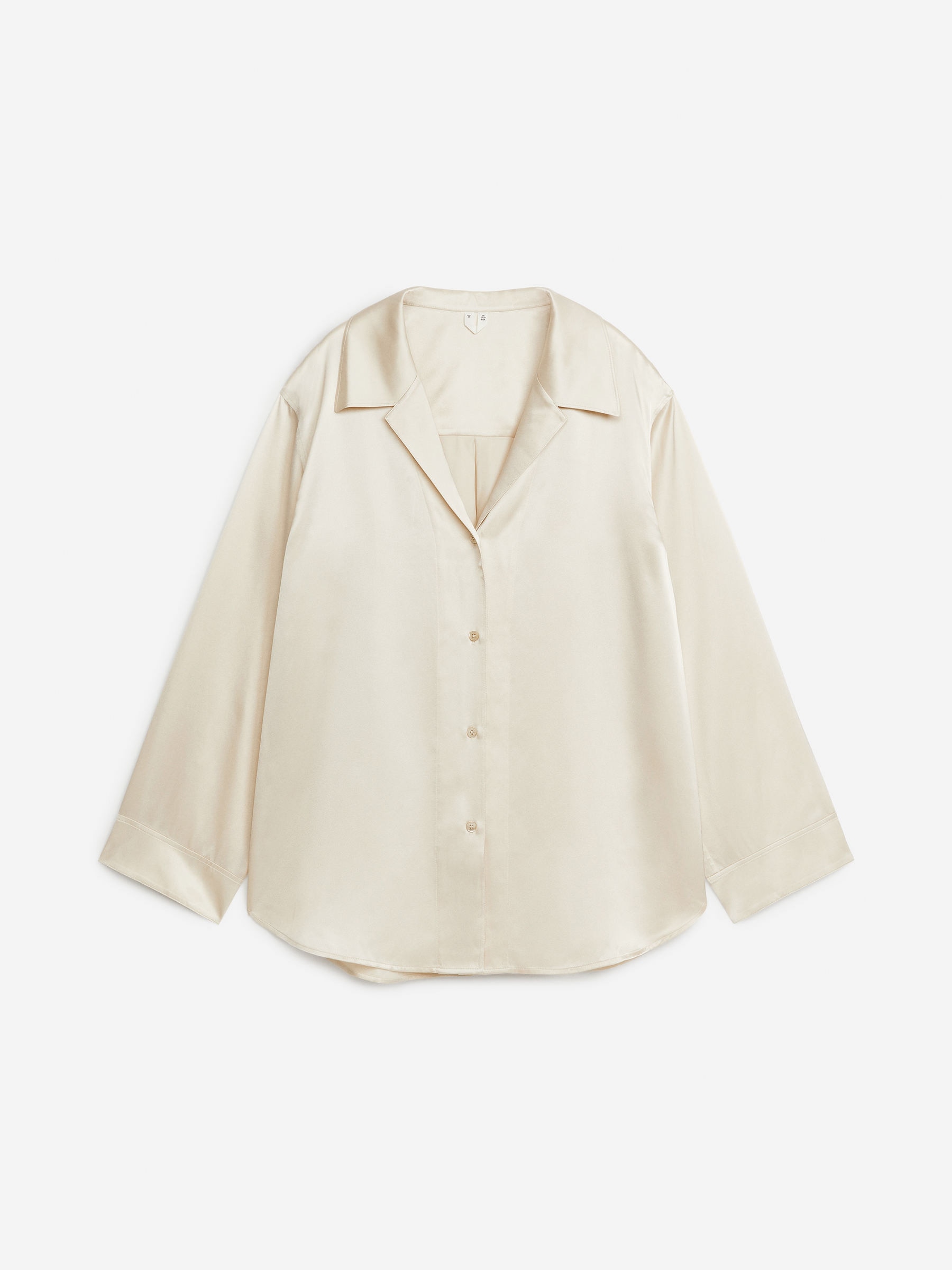 Relaxed Silk Shirt &amp;ndash; Off-White &amp;ndash; Women &amp;ndash; Arket Gb