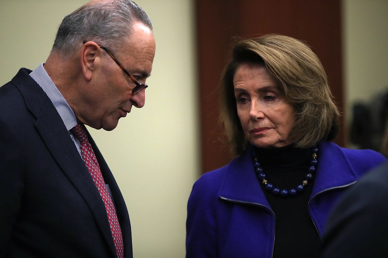 Top Democratic congressmen Chuck Schumer and Nancy Pelosi.