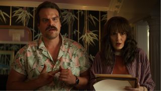 David Harbour and Winona Ryder in Stranger Things season 3