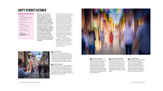 Two pages from the Ultimate Photography Ideas Book, titled 'Arty street scenes' – this new book contains more than 60 photo projects covering a wide range of genres, published by Ilex Press and on sale now