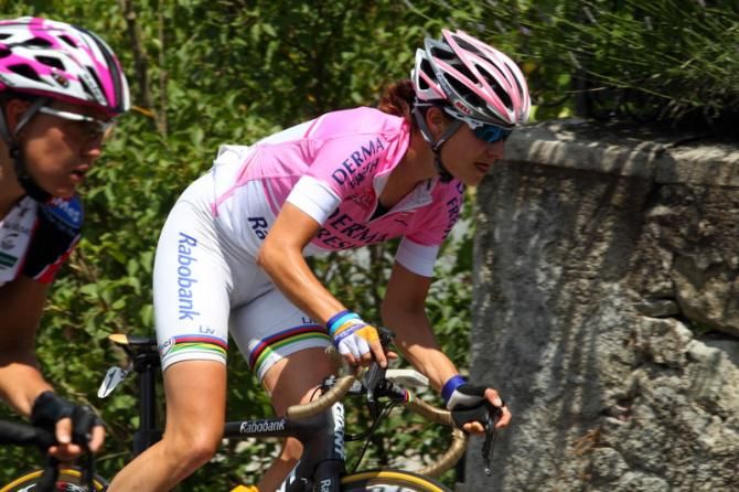 Marianne Vos (Rabo Women) in the maglia rosa