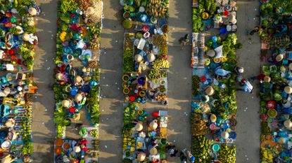 Vi Thanh traditional market in Mekong delta