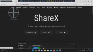 Screenshot of ShareX, the open-source free screen recorder