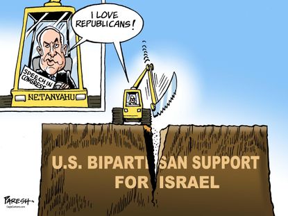 
Political cartoon U.S. Netanyahu Congress world