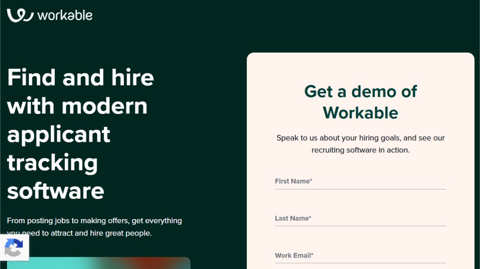 Workable website screenshot (May 2025).
