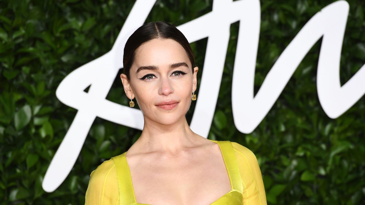 LONDON, ENGLAND - DECEMBER 02: Emilia Clarke arrives at The Fashion Awards 2019 held at Royal Albert Hall on December 02, 2019 in London, England. (Photo by Jeff Spicer/BFC/Getty Images)