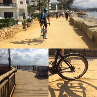 Chris Froome posted this set of photos from his morning recon ride on the TTT course