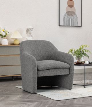 Brijpal Sherpa Fabric Upholstered Barrel Accent Chair
