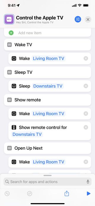 Screenshot showing a menu with the second option as Sleep TV.