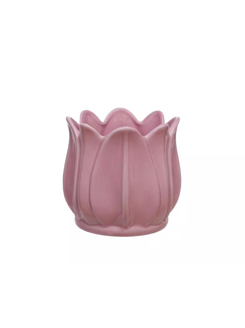5.5" Ceramic Tulip Decorative Container 