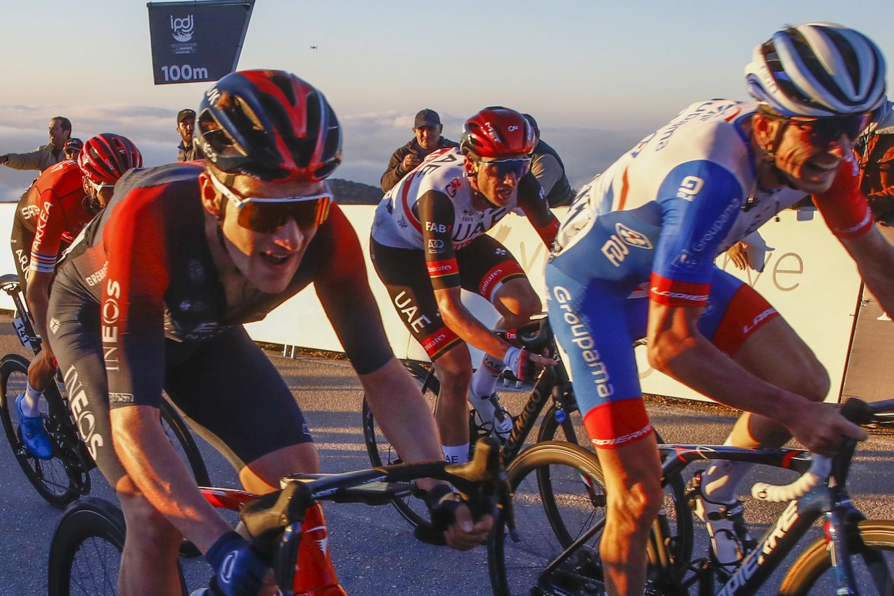 Volta ao Algarve 2022 48th Edition 2nd stage Albufeira Foia Monchique 1824 km 17022022 Ethan Hayter GBR INEOS Grenadiers Brandon McNulty USA UAE Team Emirates photo Roberto BettiniSprintCyclingAgency2022