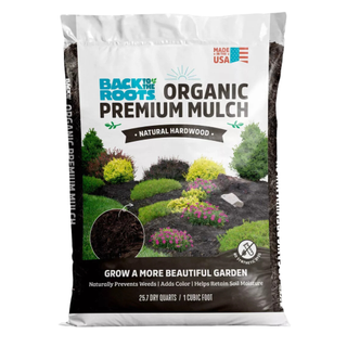 A bag of organic mulch