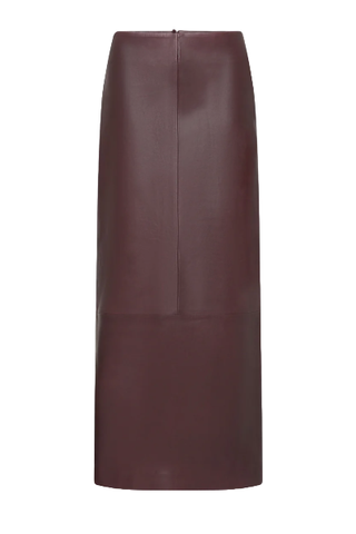 St. Agni Leather Column Skirt