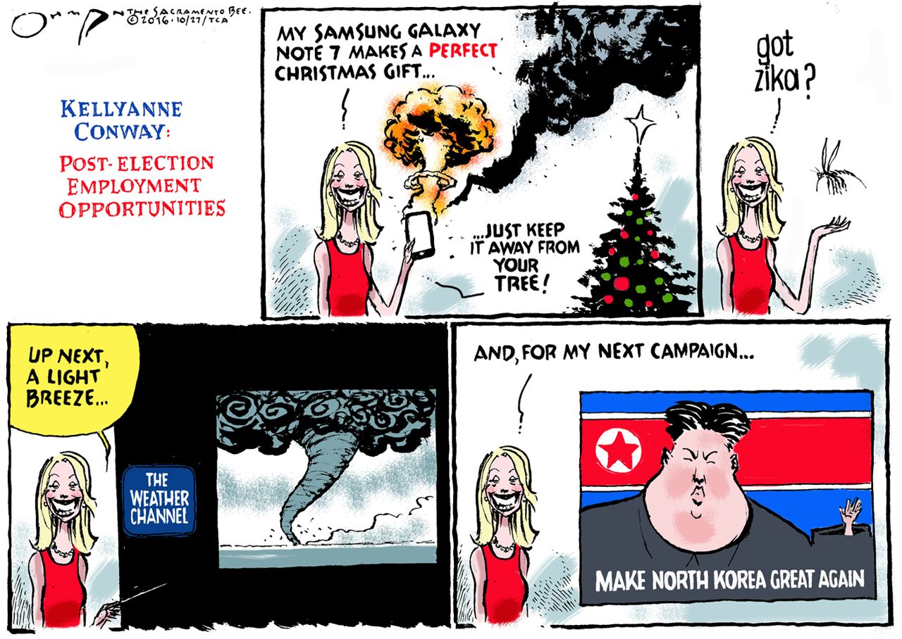 Political cartoon U.S. post election Kellyanne Conway