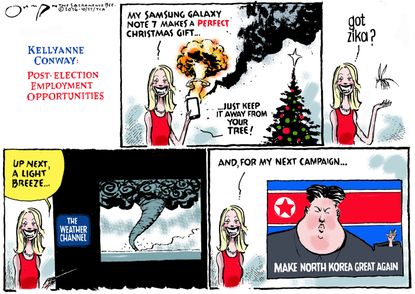 Political cartoon U.S. post election Kellyanne Conway
