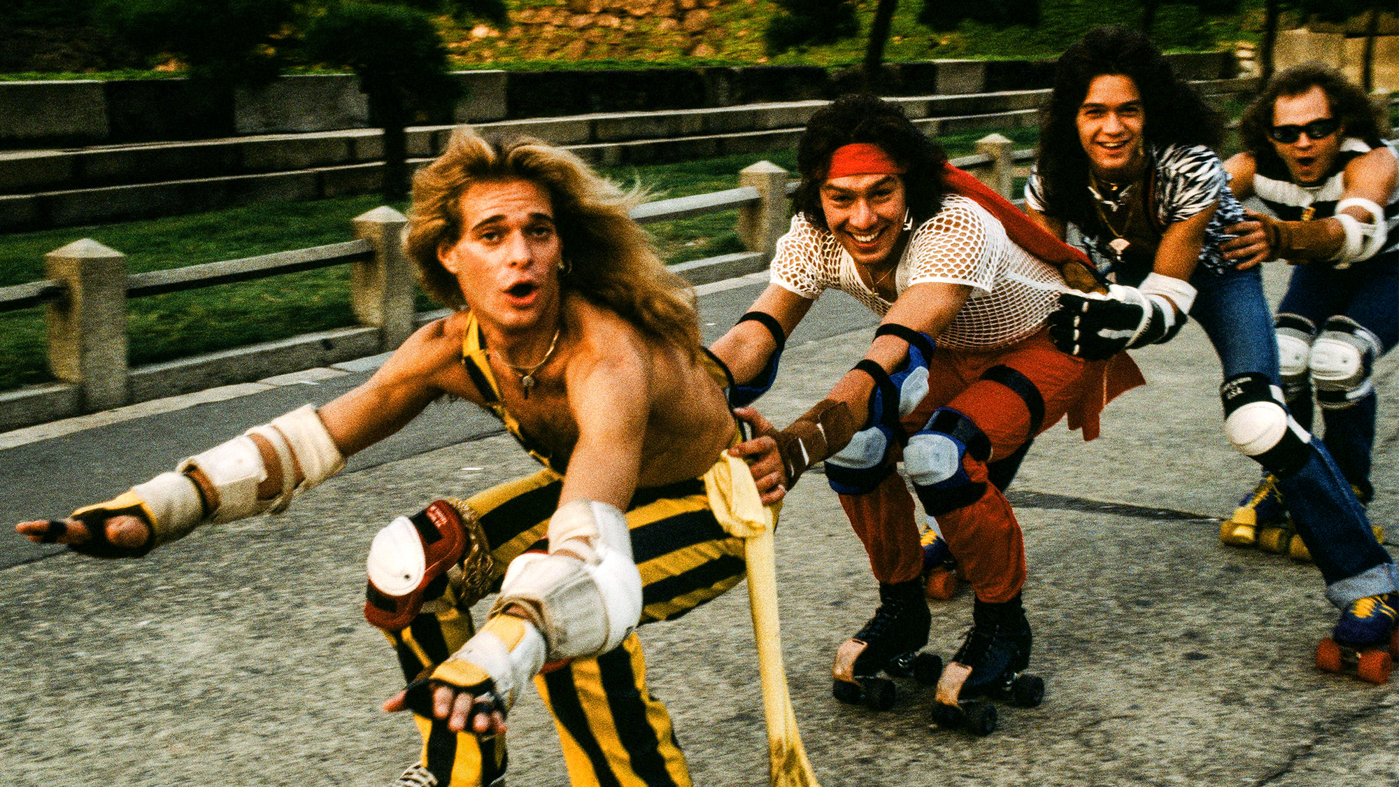 Van Halen in Osaka Castle Park, Osaka, Japan, September 1979.