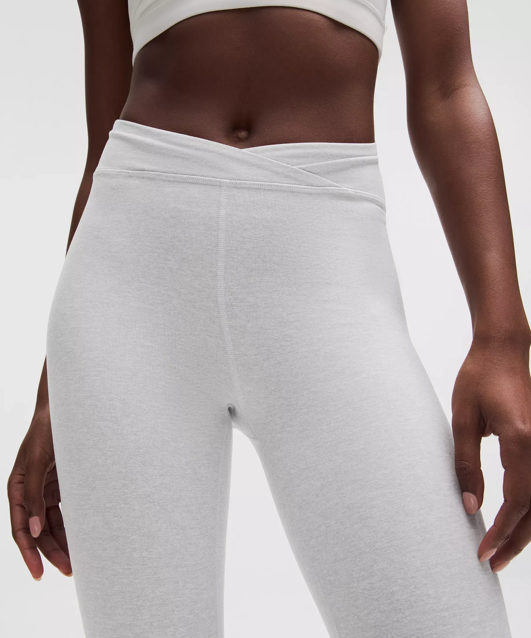 Softy Suedey Cross-Waist Tight 25" - Crescent Moon/white - 12