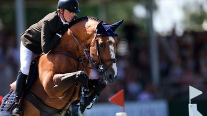 Close up of Ben Maher riding Point Break